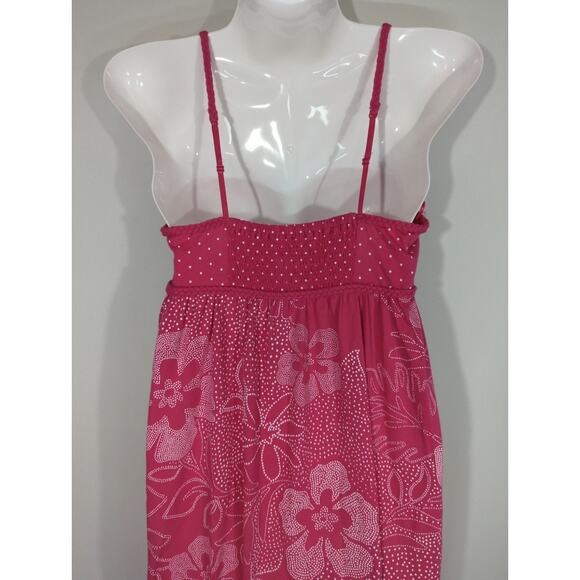 Aeropostale Pink & White Floral Empire Waist  Mini Dress SMALL NWT Hawaiian Boho - Picture 8 of 12